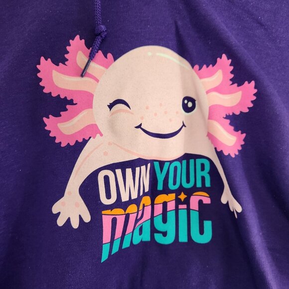 Girl Scout Hoodie Sweatshirt Cookie Incentive Axolotl Own Your Magic Adult Large - Picture 3 of 5